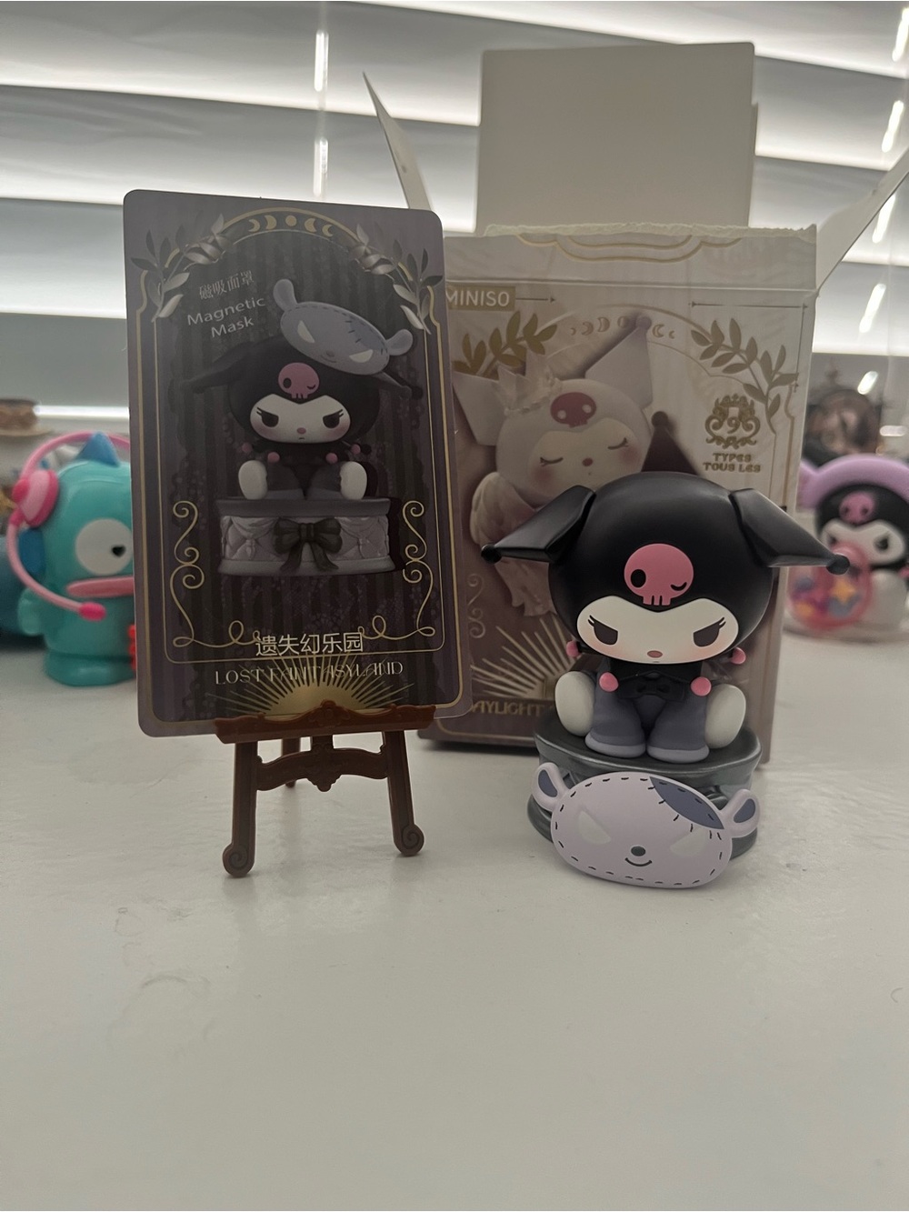 MINISO Sanrio Kuromi Lost Fantasy Daylight Magnetic Mask Figurine - Boxed